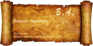 Basch Amadea névjegykártya